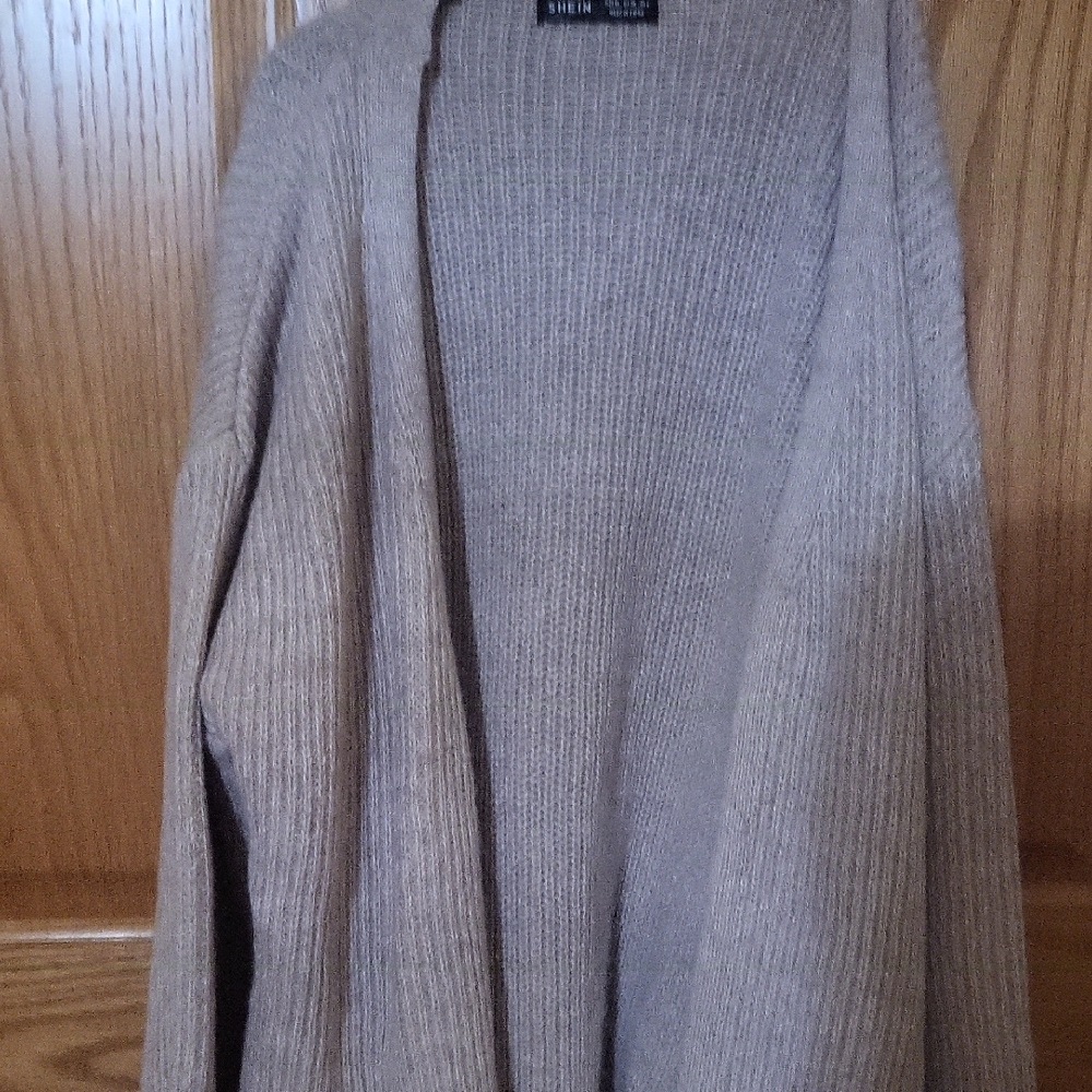 SHEIN Women's Beige Open Front Cardigan